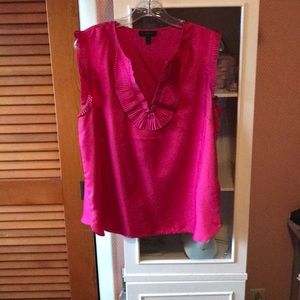 Fuschia pink silk blouse